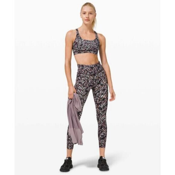 Lululemon Energy Bra B–D Cup In Kaleidoscopic Pink Multi Size 4 - Picture 2 of 8